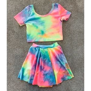Wild Rich Kids Rainbow Velvet 2-Piece Size 9/10
